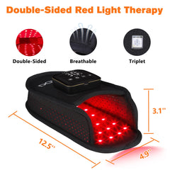 Close-up of TUOB red 660nm LEDs supporting skin and muscle wellness