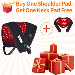TUOB red light therapy shoulder panel close-up for soothing muscle tension