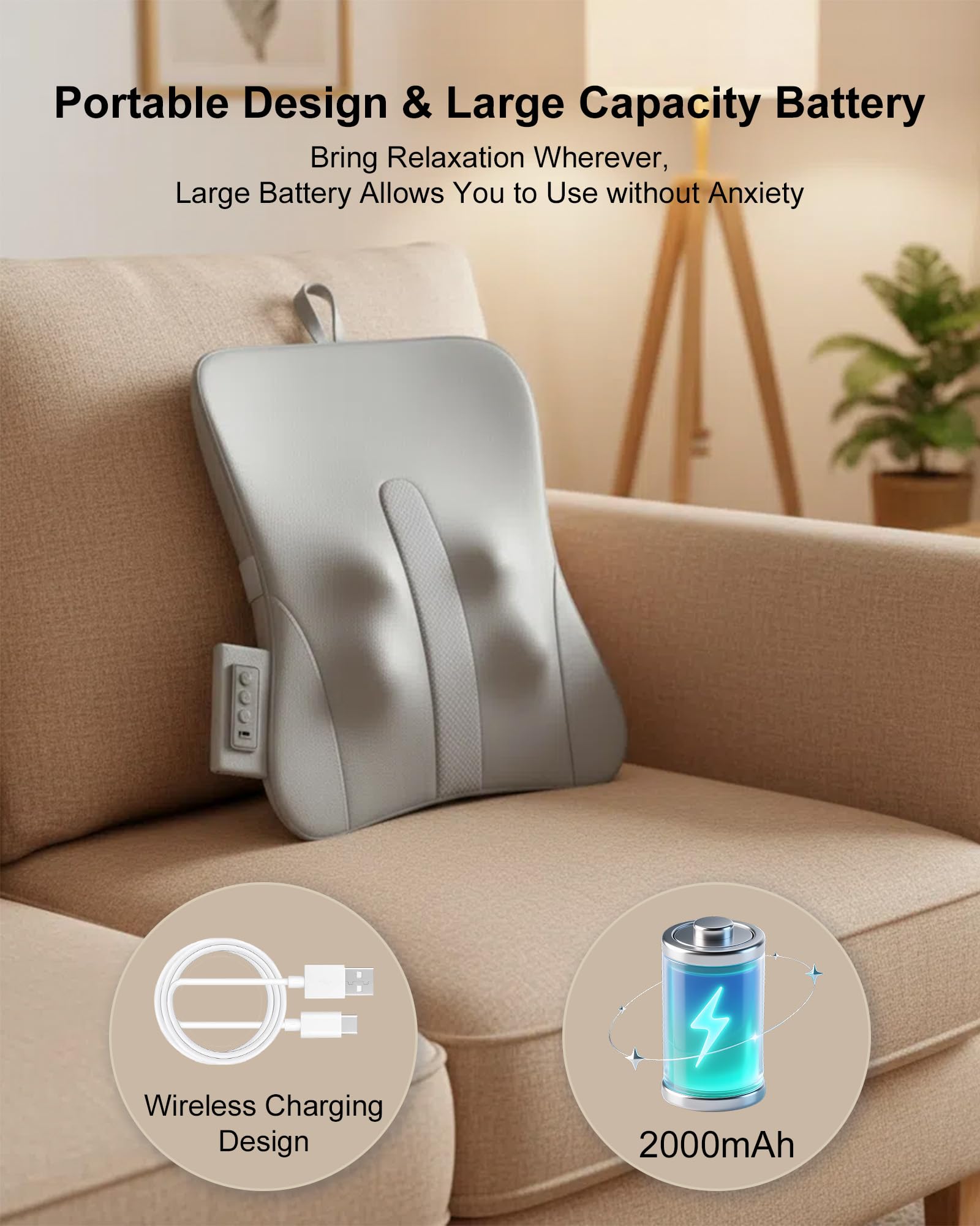 TUOSEDA 3D kneading delivers deep tissue-like sensation without pressure points.