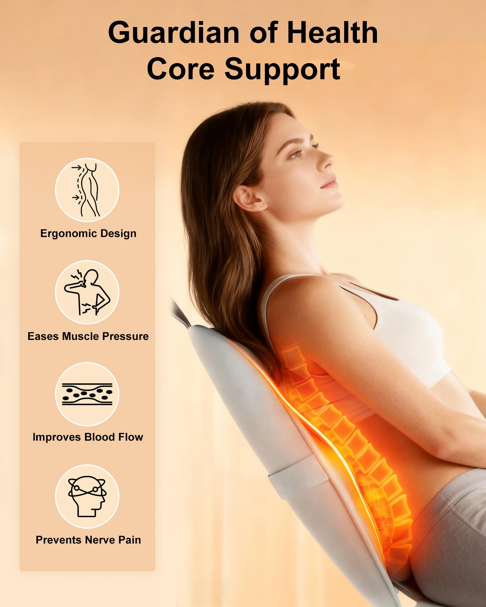 TUOSEDA slim ergonomic-fit massager aligns with body contours for targeted relief.