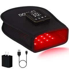 TUOYR cordless hand therapy glove with red and infrared LEDs for targeted relief