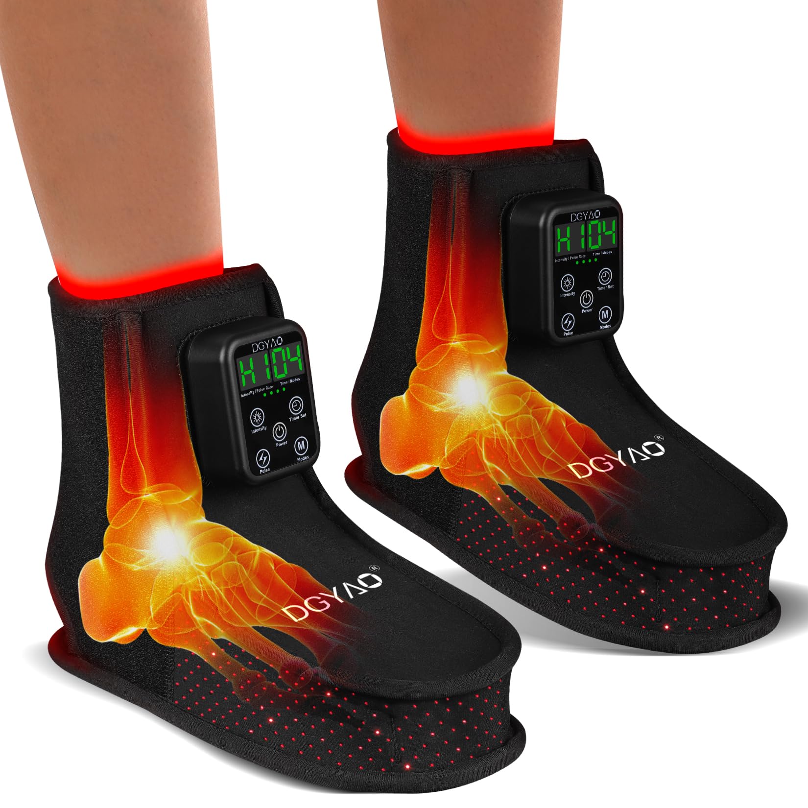TUOYR cordless red-light foot coverage device provides targeted relief for feet and ankles.
