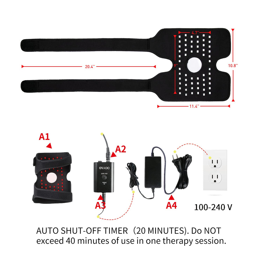 TUOYR FDA-cleared therapy wrap for knee and elbow care.