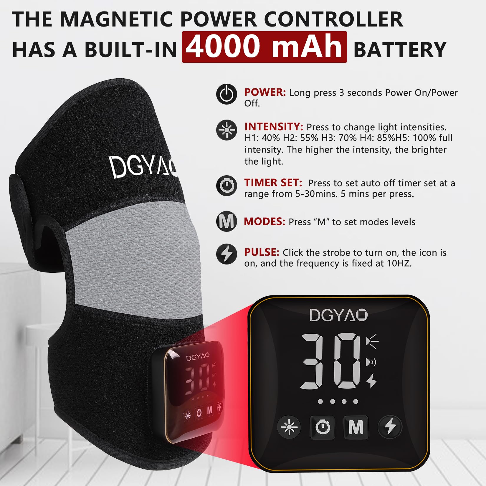 TUOYR knee wrap offers multiple modes for personalized comfort