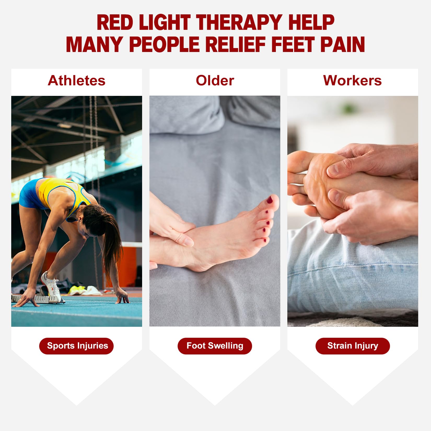 TUOYR two pad system covering the full foot for convenient home sessions