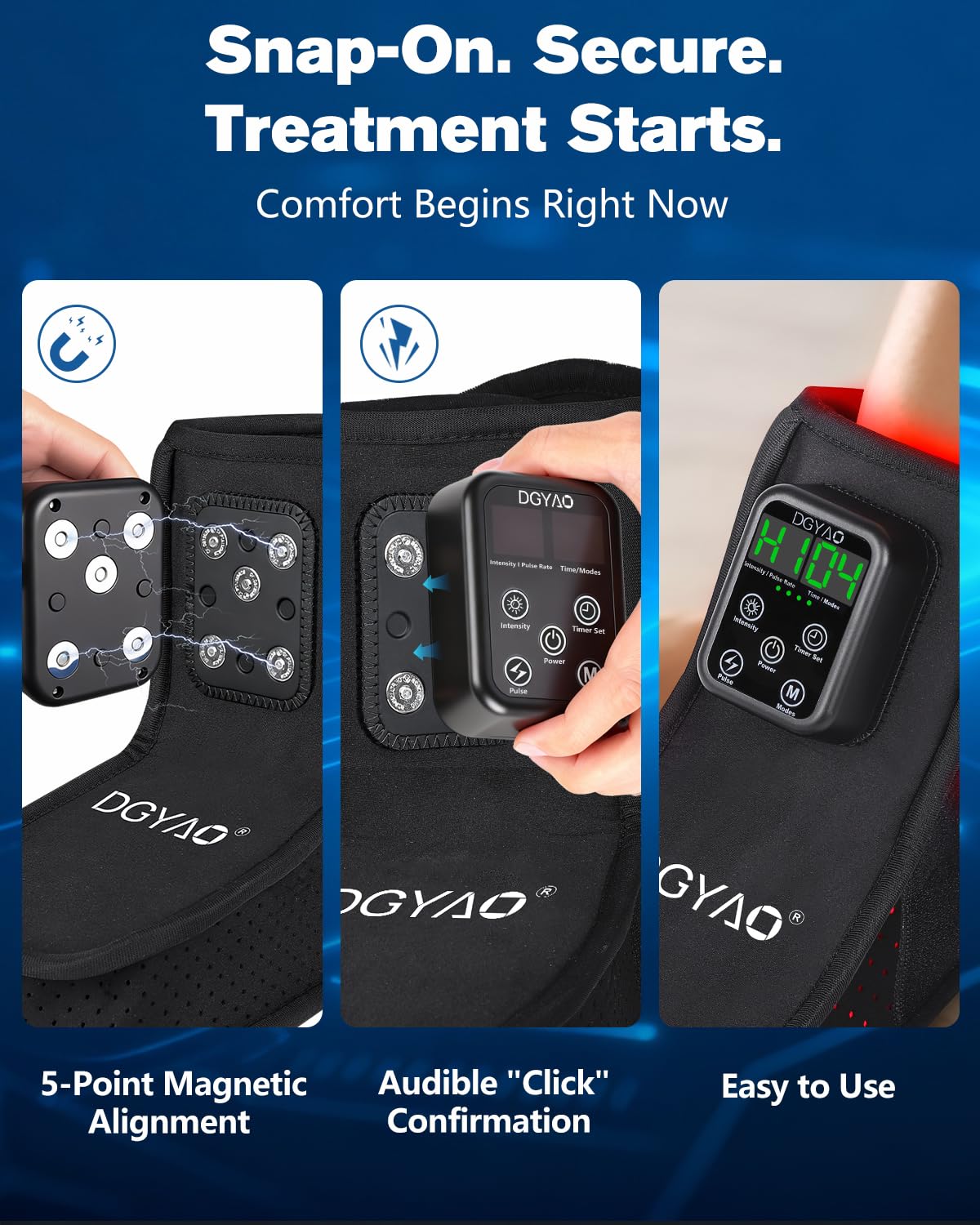 TUOYR type-C charging port enables easy, quick recharging.