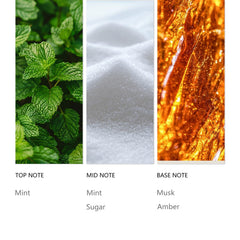 Tuqila Candy Mints fragrance closeup for minty-sweet scent in living areas.