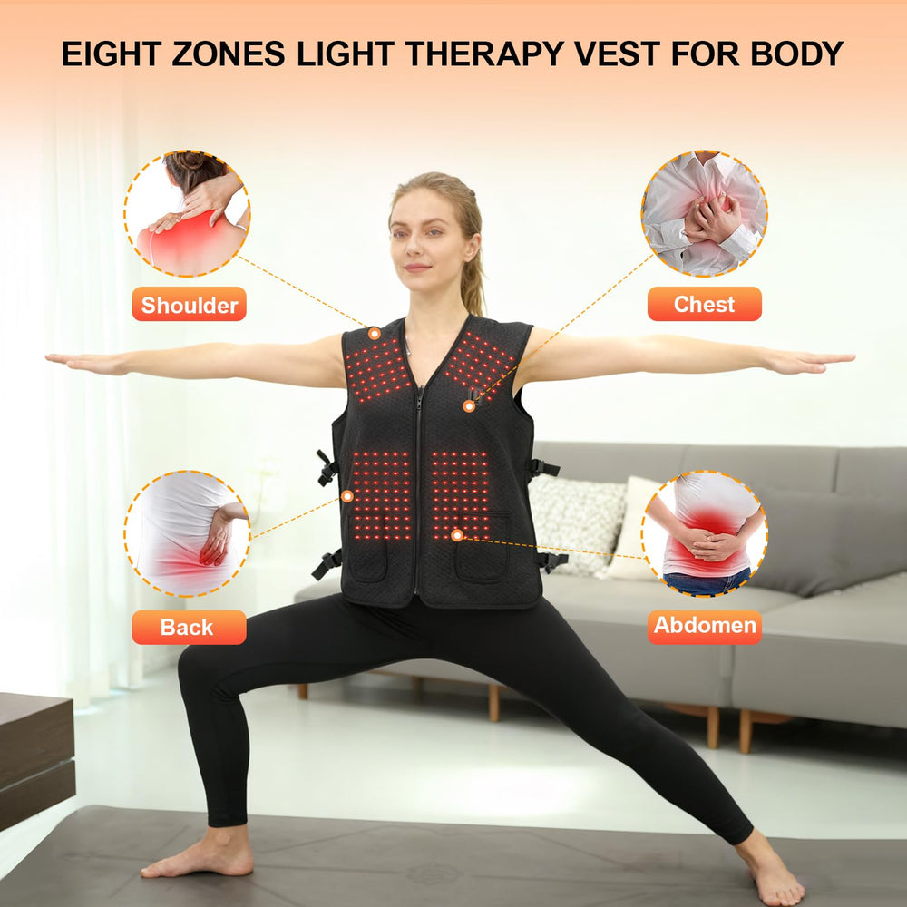 TURJGKSG Red Light Vest eight-panel design offers broad exposure