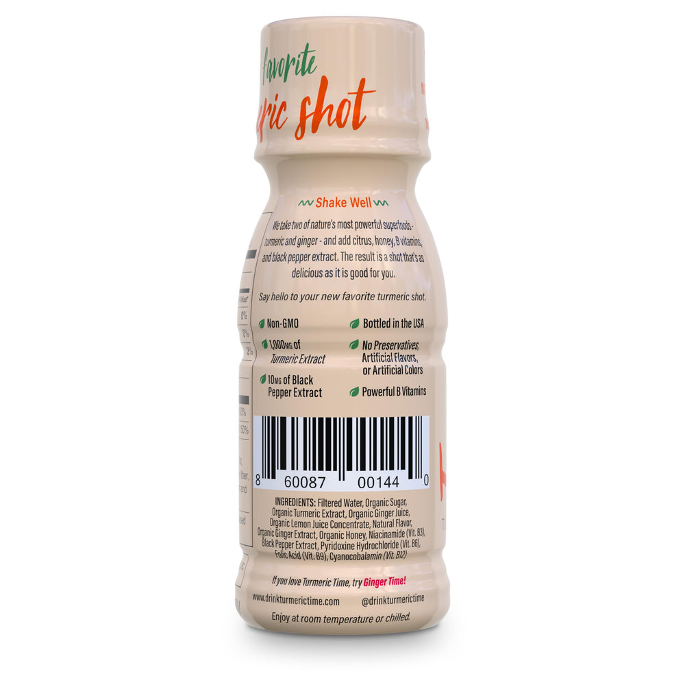 Turmeric Time ginger extract provides spice-forward aroma in each sip.