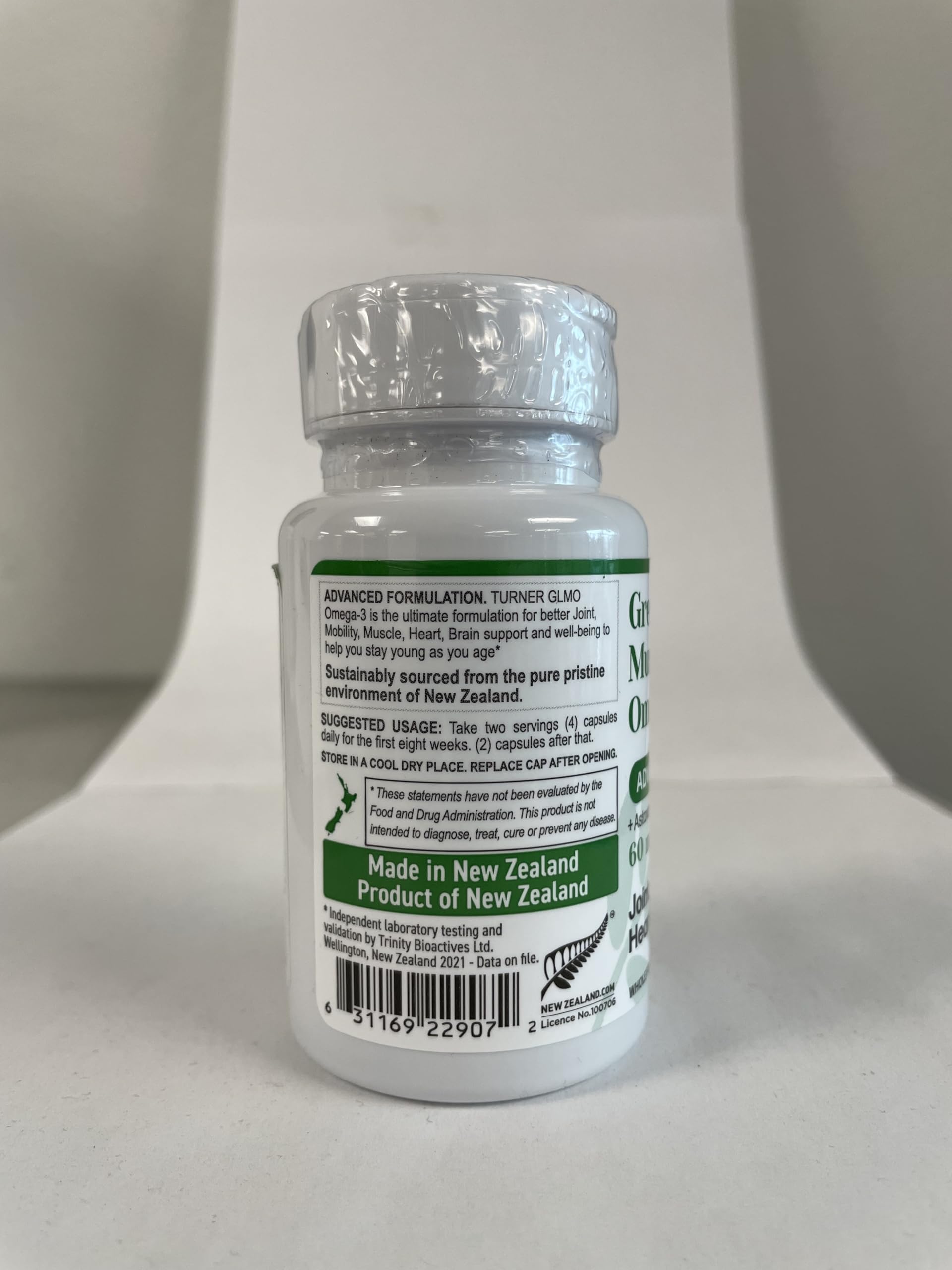 TURNER GLMO label detail featuring UAF1000+ antioxidant stability