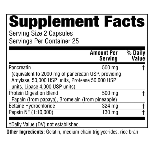 Twinlab Super Enzyme Caps bottle label highlighting the enzyme blend and usage.