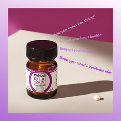 Twinlab Vit D3 1000 & K2 Dots dot-shaped capsules, compact for daily use.