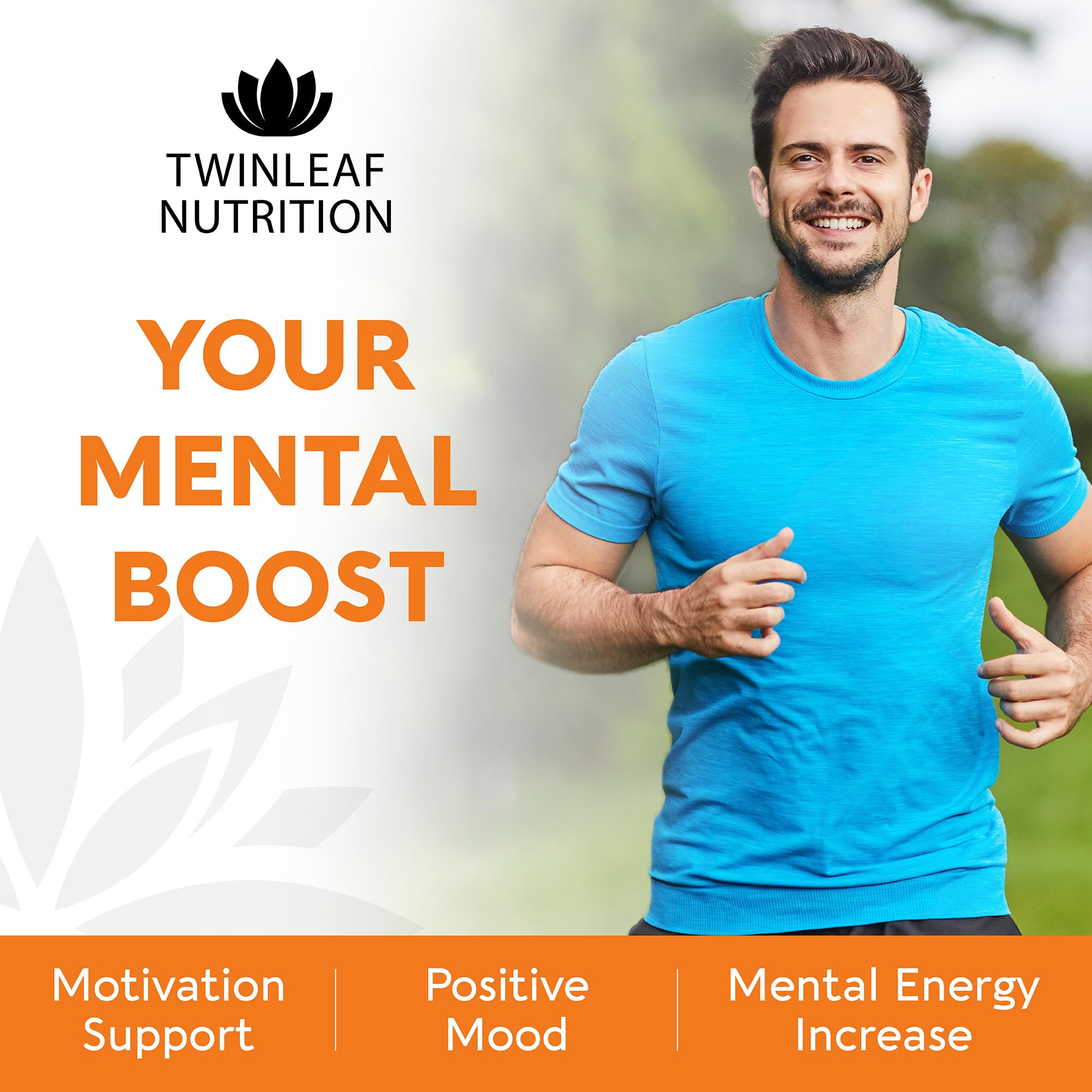 TwinLeaf Nutrition dopamine brain formula with ginseng and ginkgo for sharper focus.