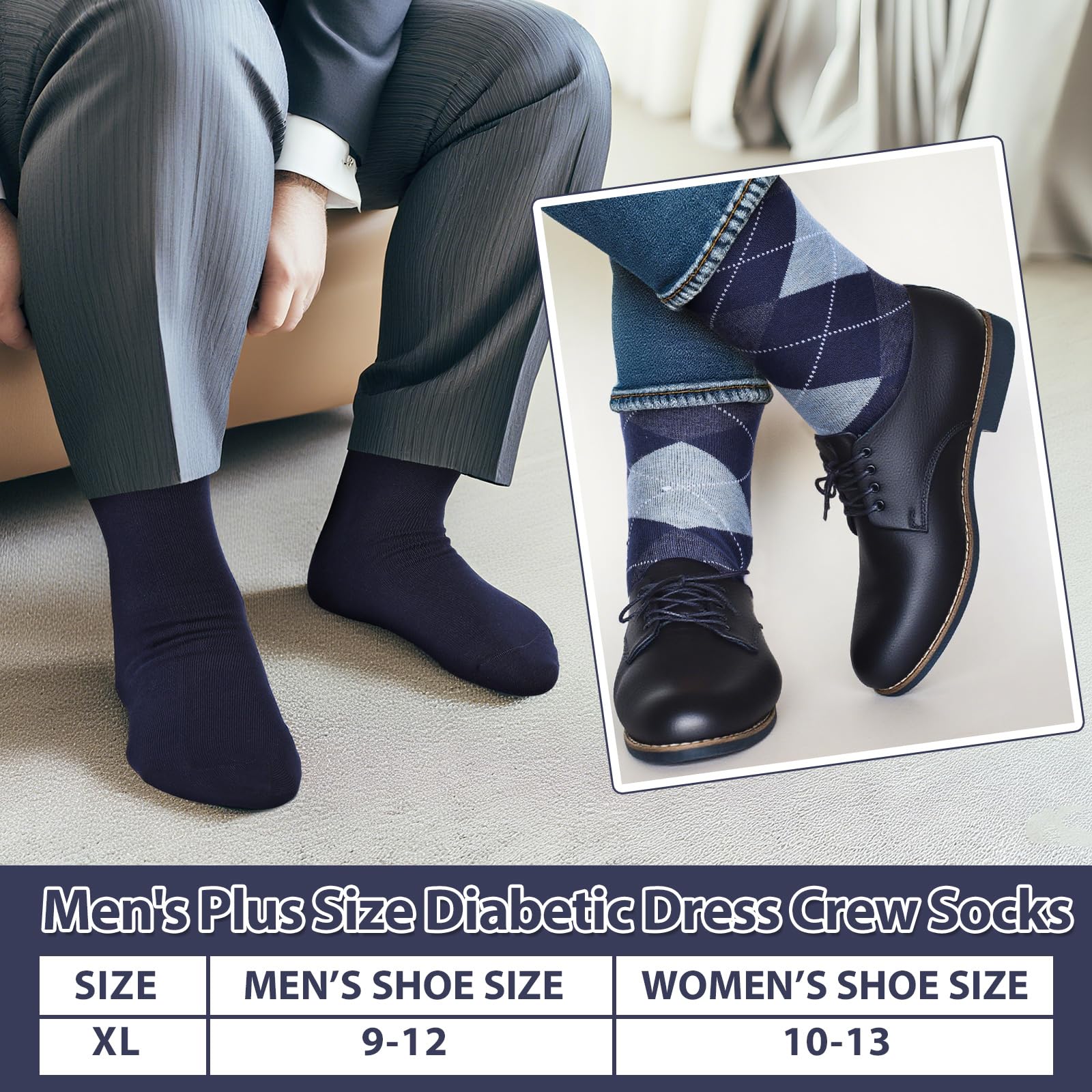 Twistover 8-pair pack of diabetic socks for versatile wardrobe options