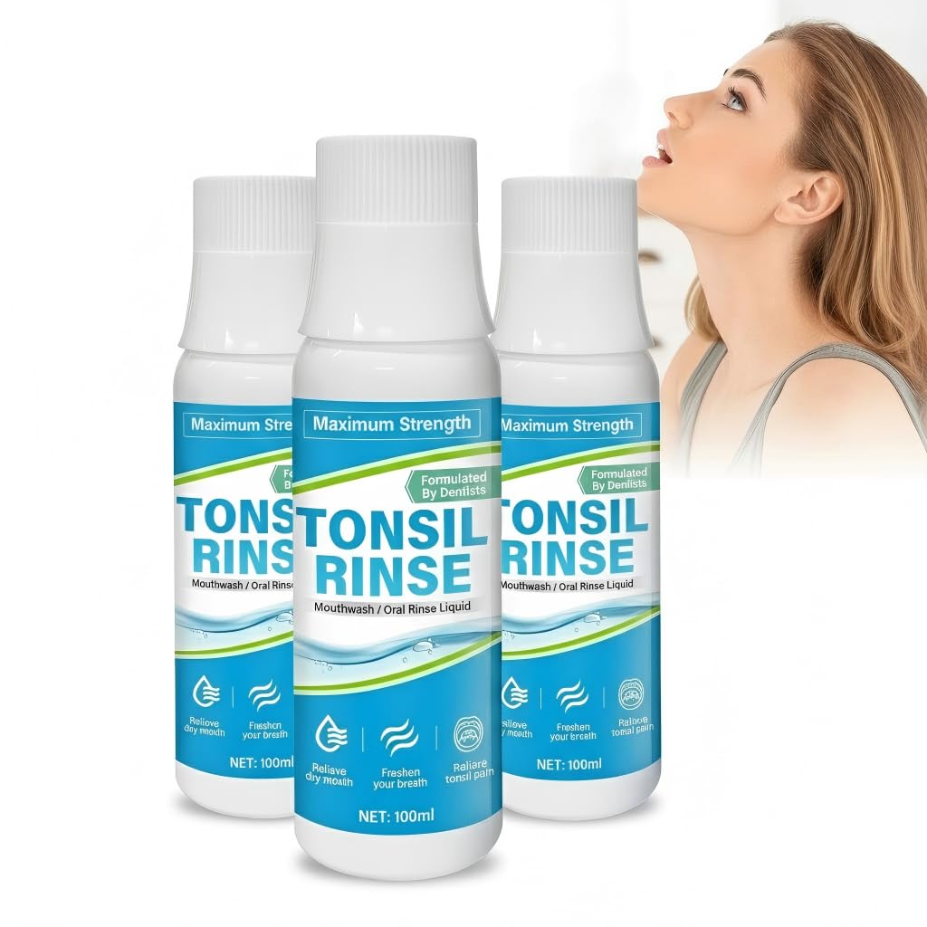 TWMKLP tonsil stone mouthwash bottle shown for at-home fresh breath.