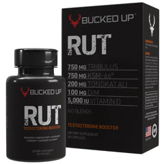 TyeinGo Bucked Up RUT bottle with capsules for natural energy support.
