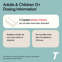 Tylenol Cold Flu Severe caplets bottle for at-home fever and pain relief.
