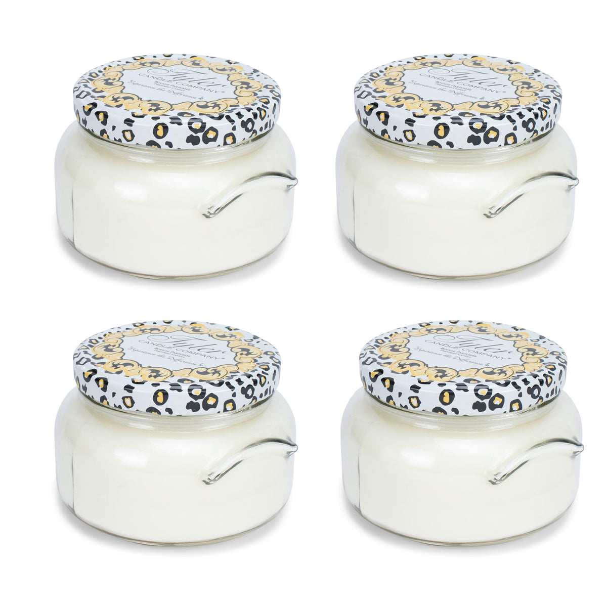 Tyler Creamy White 2-Wick Jar Candle front view enhances home ambiance