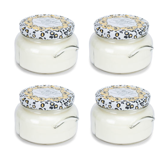 Tyler Creamy White 2-Wick Jar Candle front view enhances home ambiance