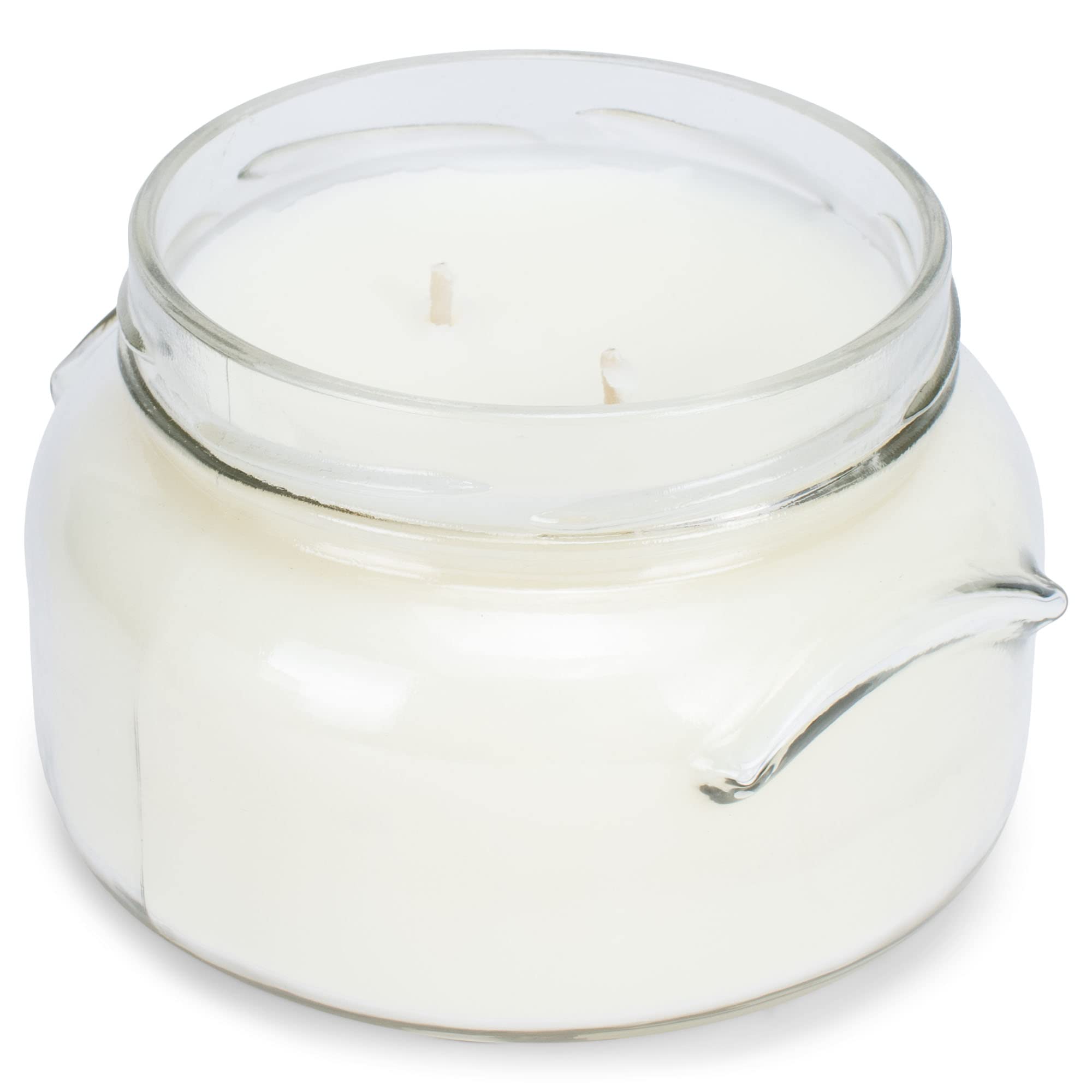 Tyler Creamy White 2-Wick Jar Candle side view delivers even fragrance diffusion
