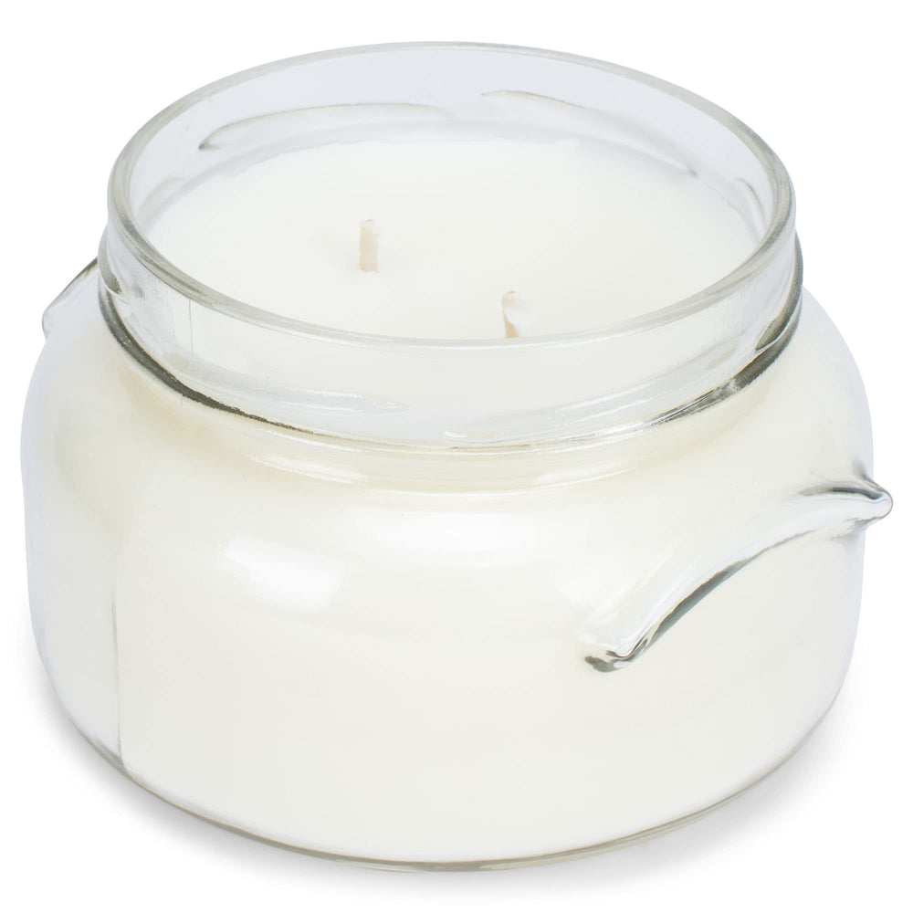 Tyler Creamy White 2-Wick Jar Candle side view delivers even fragrance diffusion
