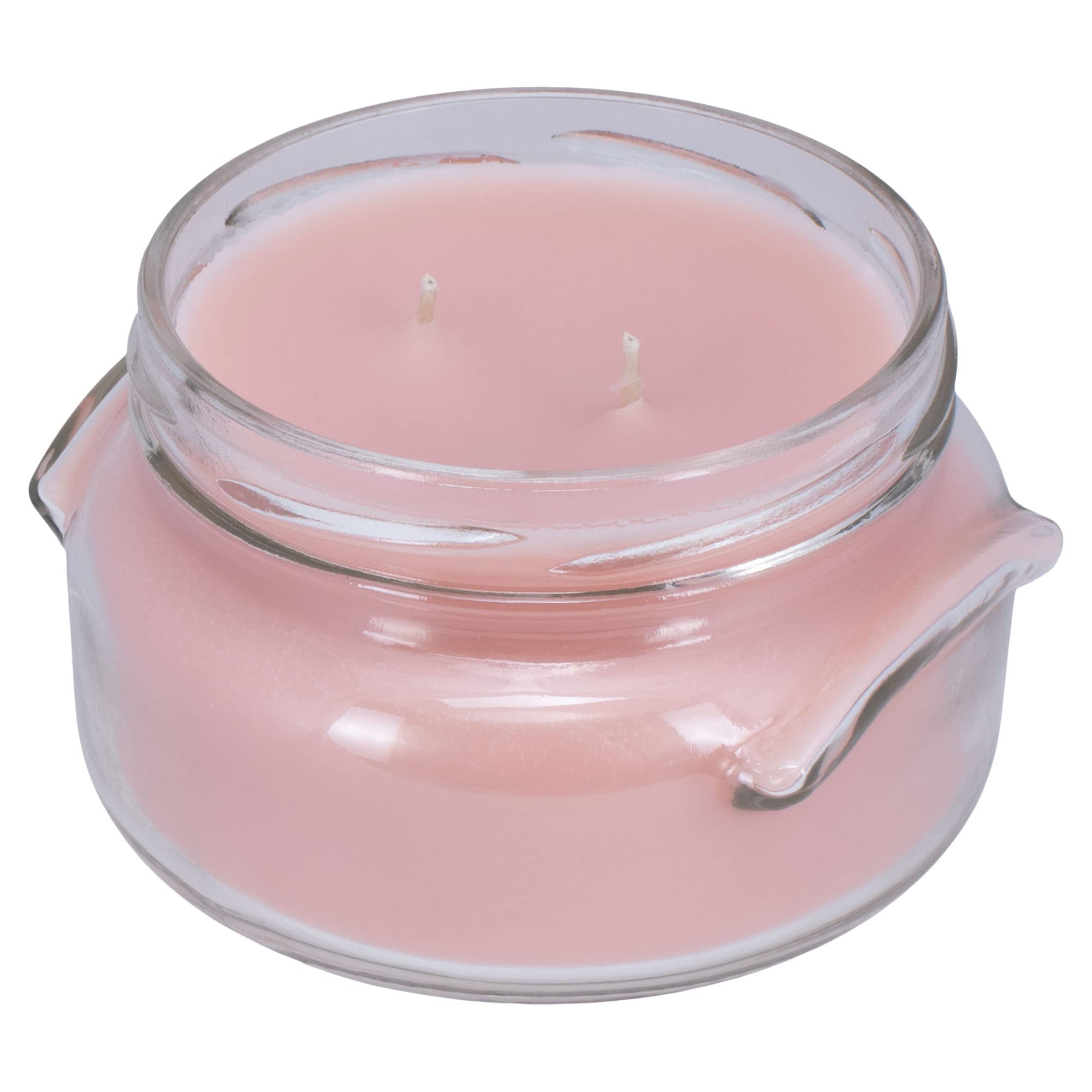 Tyler Pastel Peach 2-Wick 11 Oz Jar Candle pack of 4, decorative packaging.