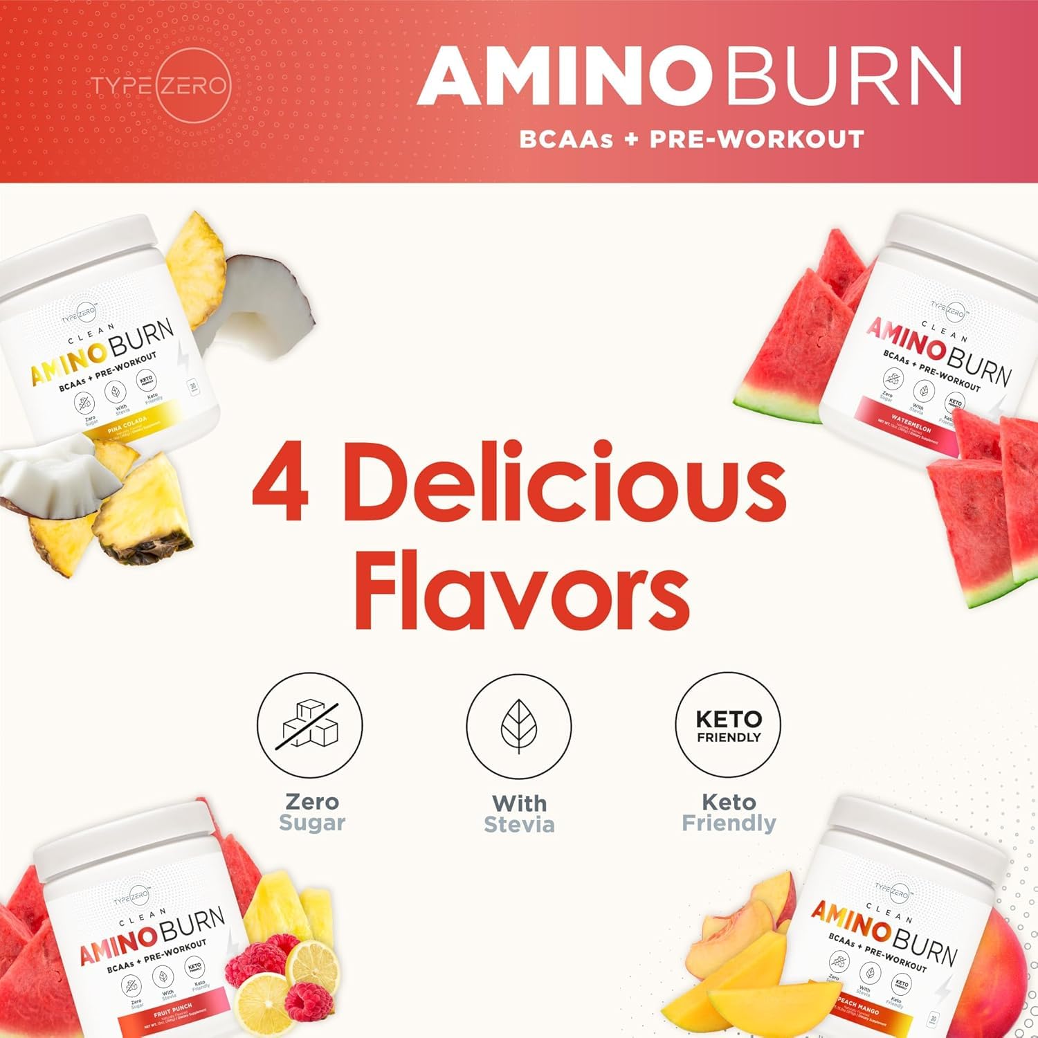 Type Zero AminoBurn scoop and powder ready to mix before training