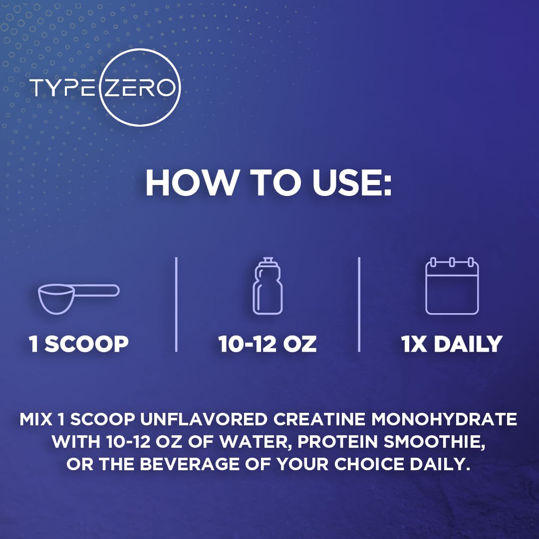 Packaging confirms Type Zero creatine is keto-friendly and gluten-free