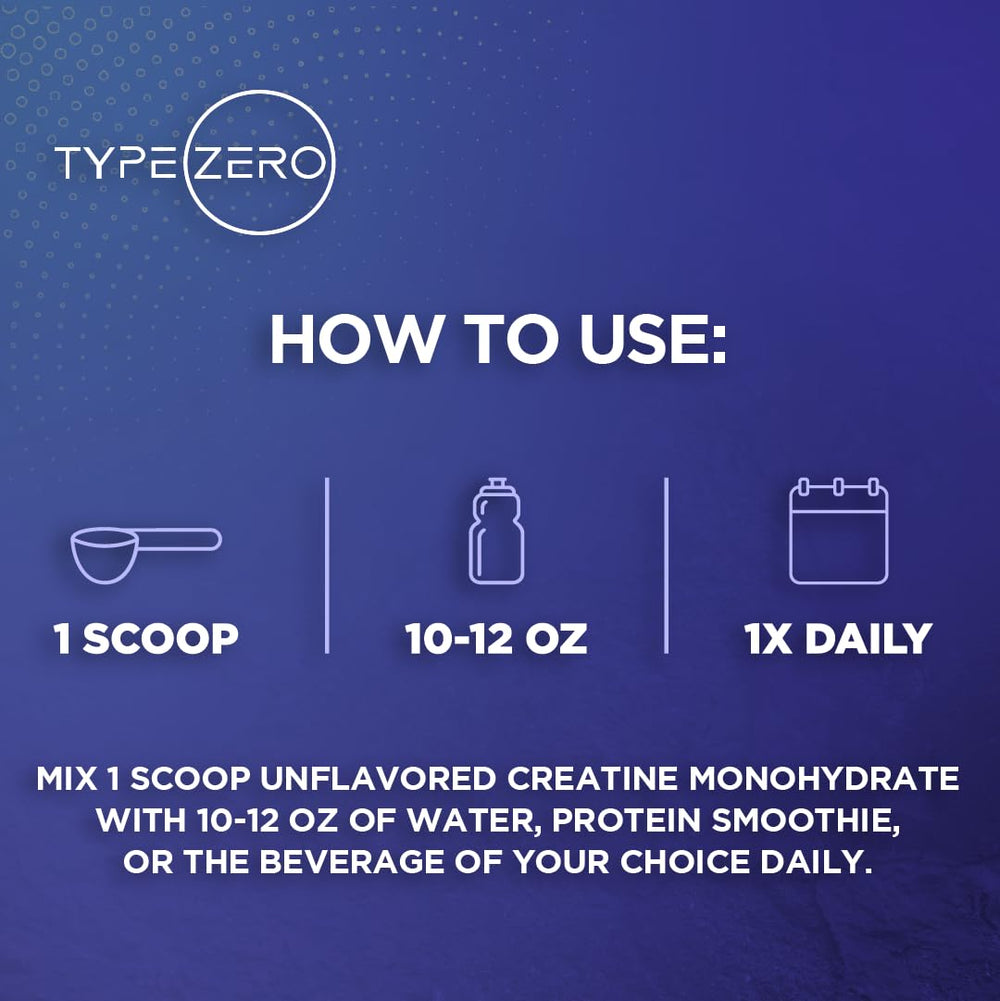 Packaging confirms Type Zero creatine is keto-friendly and gluten-free