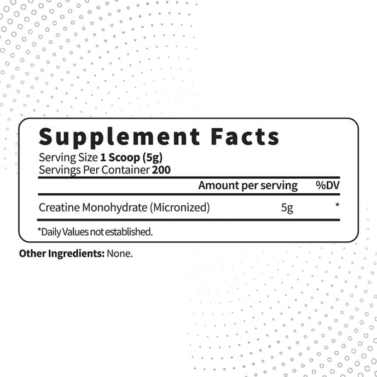 Type Zero Creatine Monohydrate micronized powder ready to dissolve in water