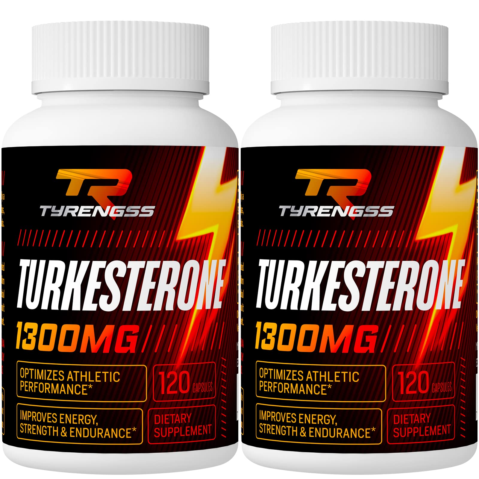TyRengss testosterone booster bottle close-up, highlighting a premium workout formula.