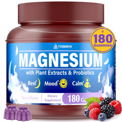Tyssnouyn Magnesium Gummies bottle front showing calm, restful potential