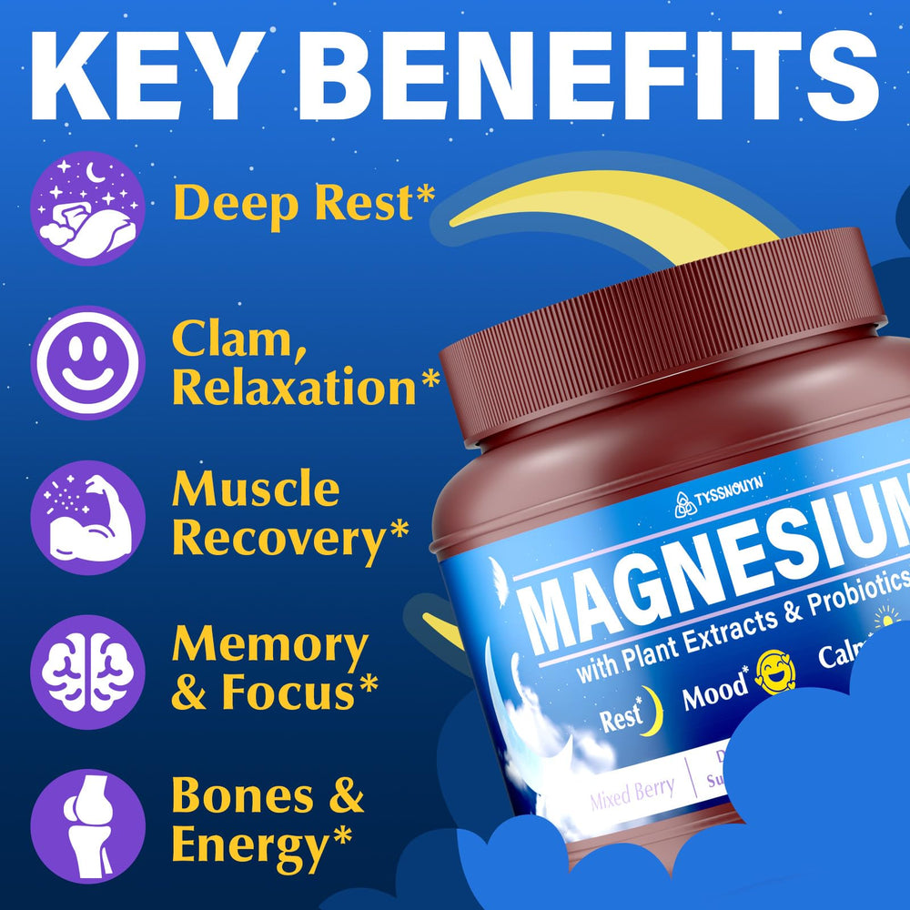 Tyssnouyn Magnesium Gummies mixed berry flavor close-up for daily use