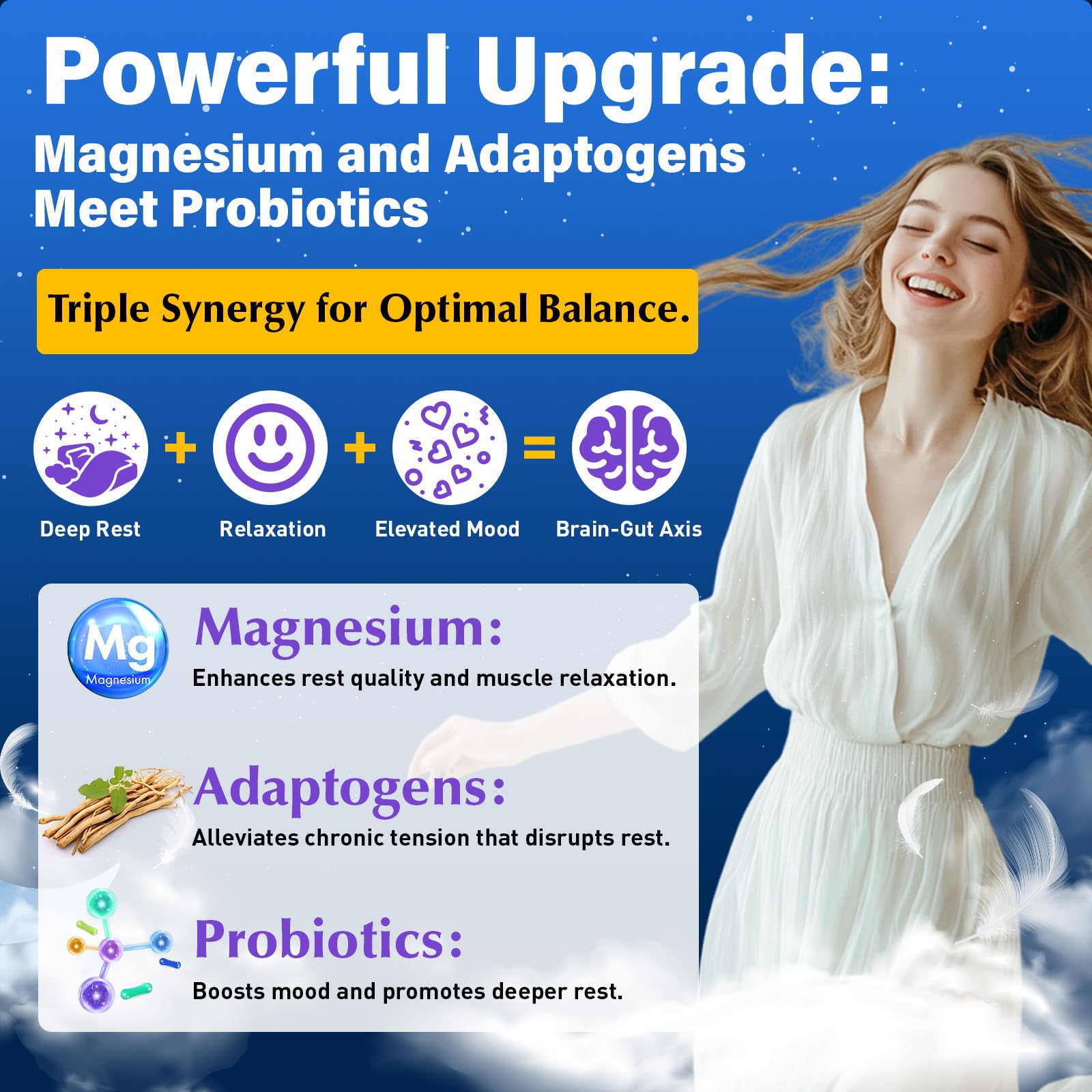 Tyssnouyn probiotics bottle highlighting 10B CFU for gut support