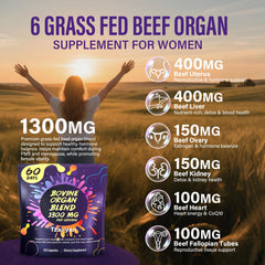 tzaxyan 1300mg beef organ supplement grass-fed cattle photo emphasizing natural sourcing
