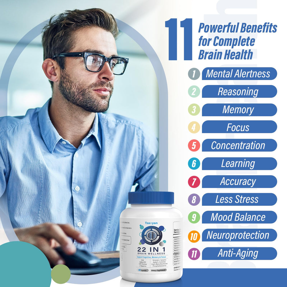 tzaxyan alpha-gpc cdp-choline capsules: promotes healthy acetylcholine activity for learning