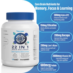 tzaxyan Alpha-GPC and CDP-Choline blend promoting memory support.