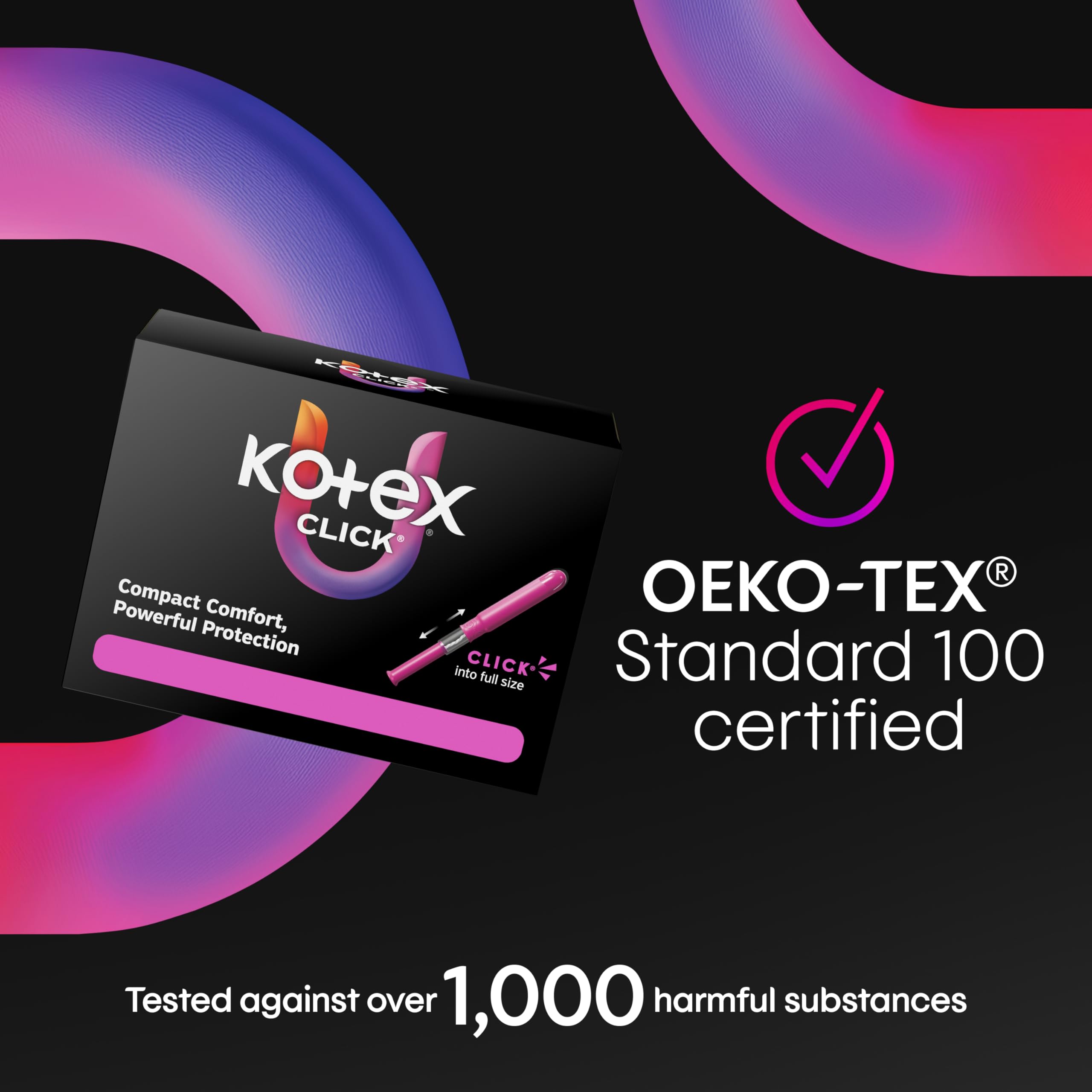 HSA/FSA/HRA-eligible U by Kotex Click tampons in the US