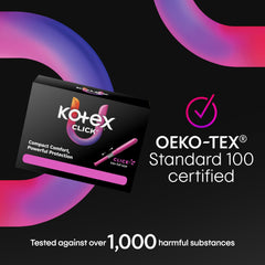 HSA/FSA/HRA-eligible U by Kotex Click tampons in the US
