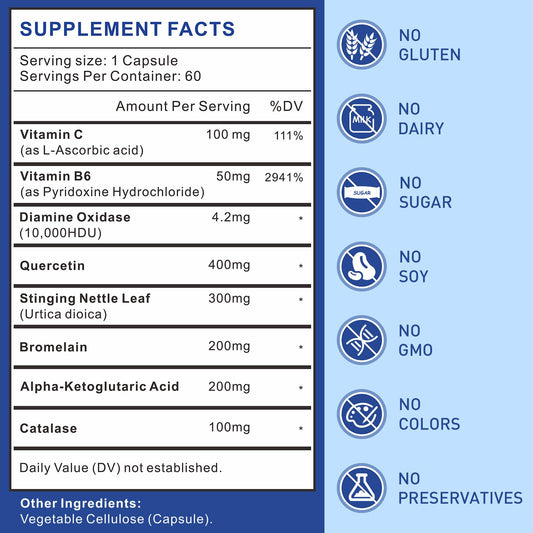 Close-up of Uarcool DAO enzyme capsules for daily use