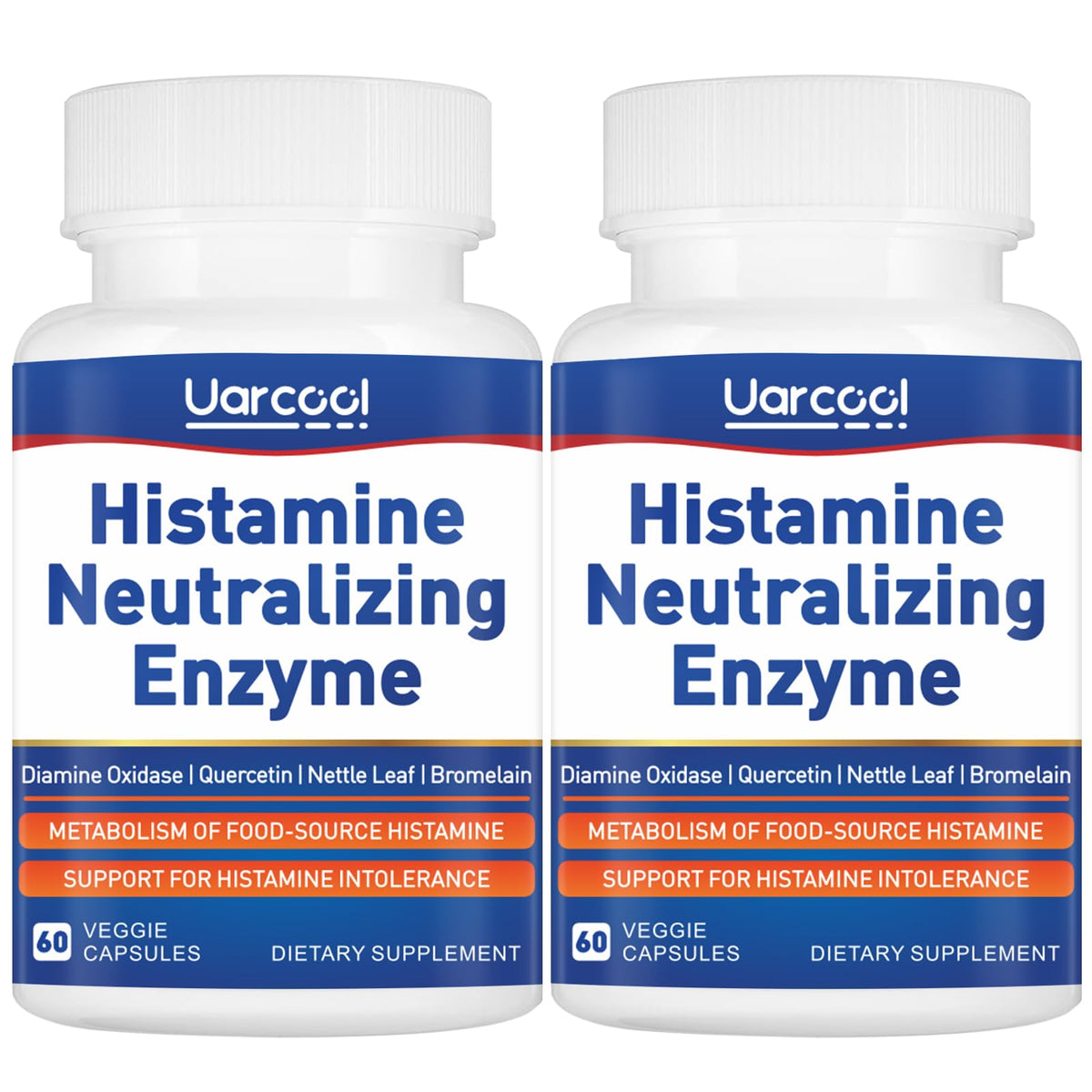 Uarcool DAO enzyme supplement bottle for smoother digestion after meals