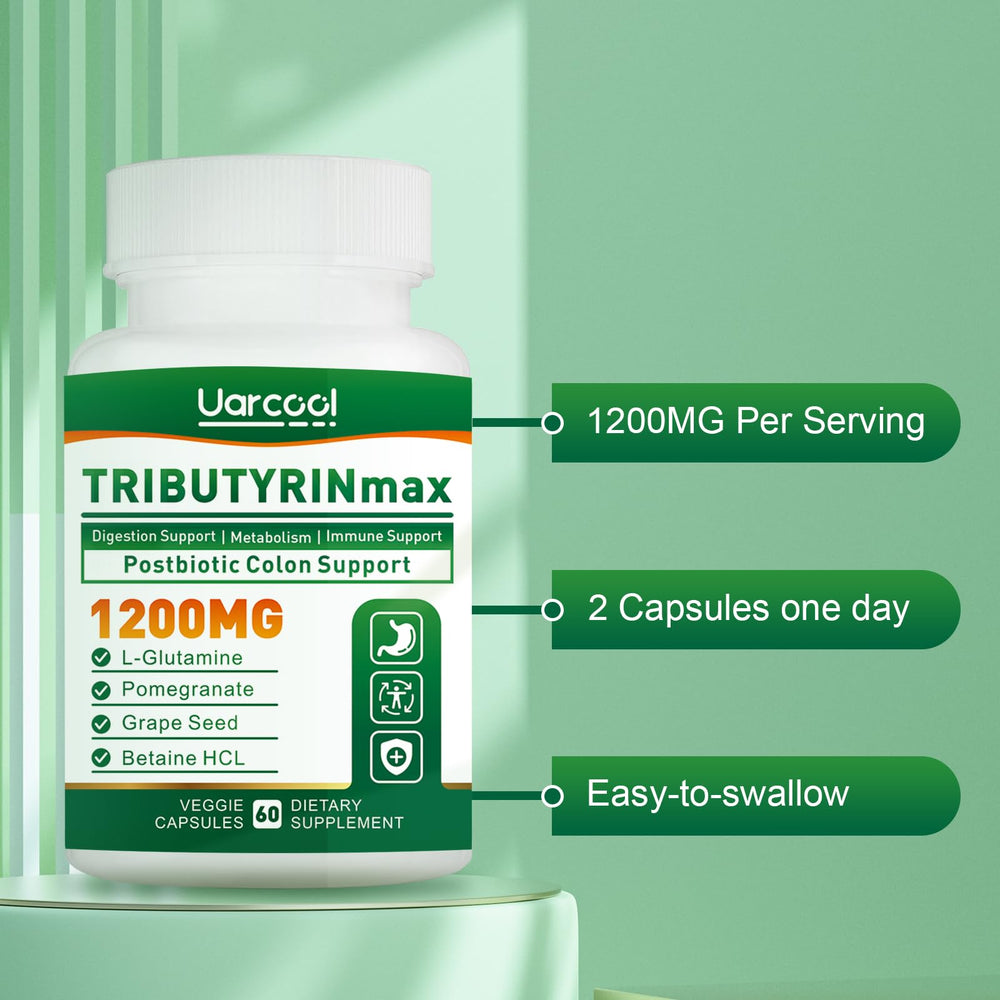 Uarcool TRIBUTYRINmax three-bottle pack for multi-month gut health routine
