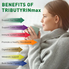 Uarcool TRIBUTYRINmax ingredients blend featuring fiber and plant extracts for gut balance