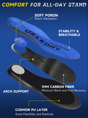 UBARONY carbon fiber insole arch support improves alignment and reduces fatigue