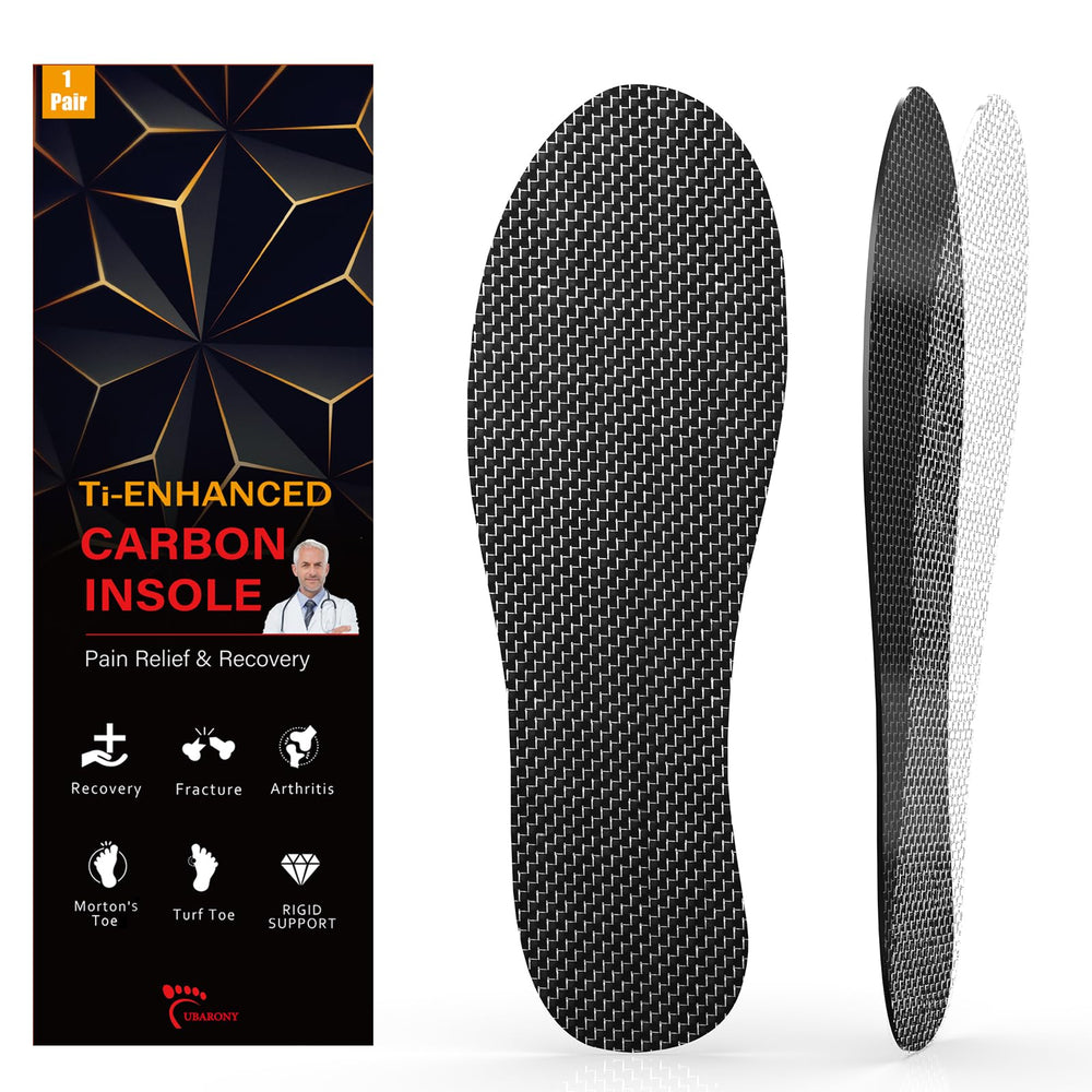 UBARONY carbon fiber insole with titanium enhancement for durable sports support
