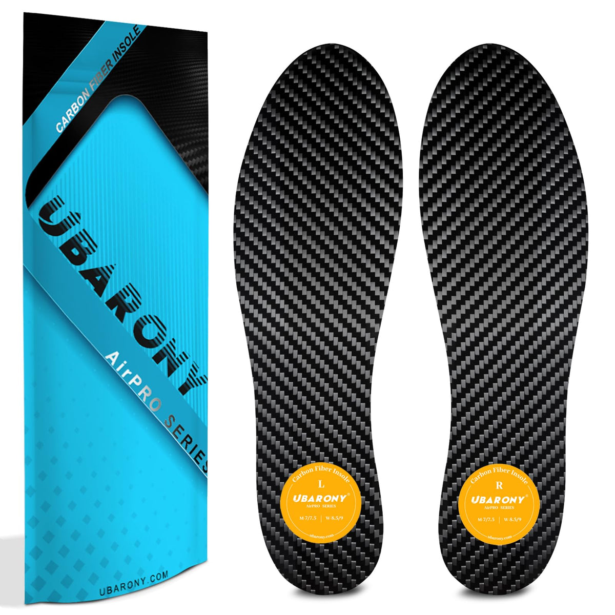UBARONY carbon fiber insole supports turf toe for daily walking