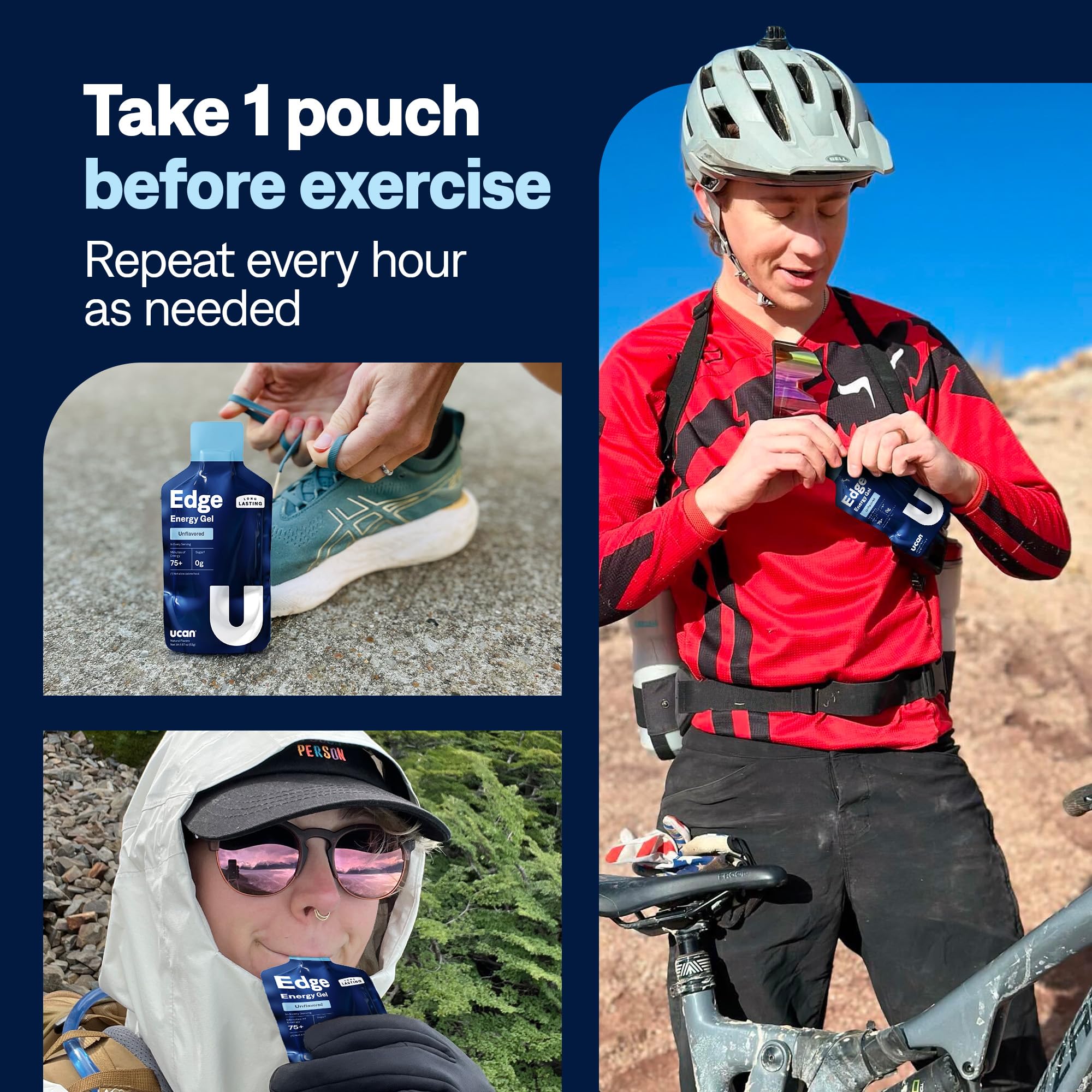 UCAN Edge travel case with gel shots quick fueling option.