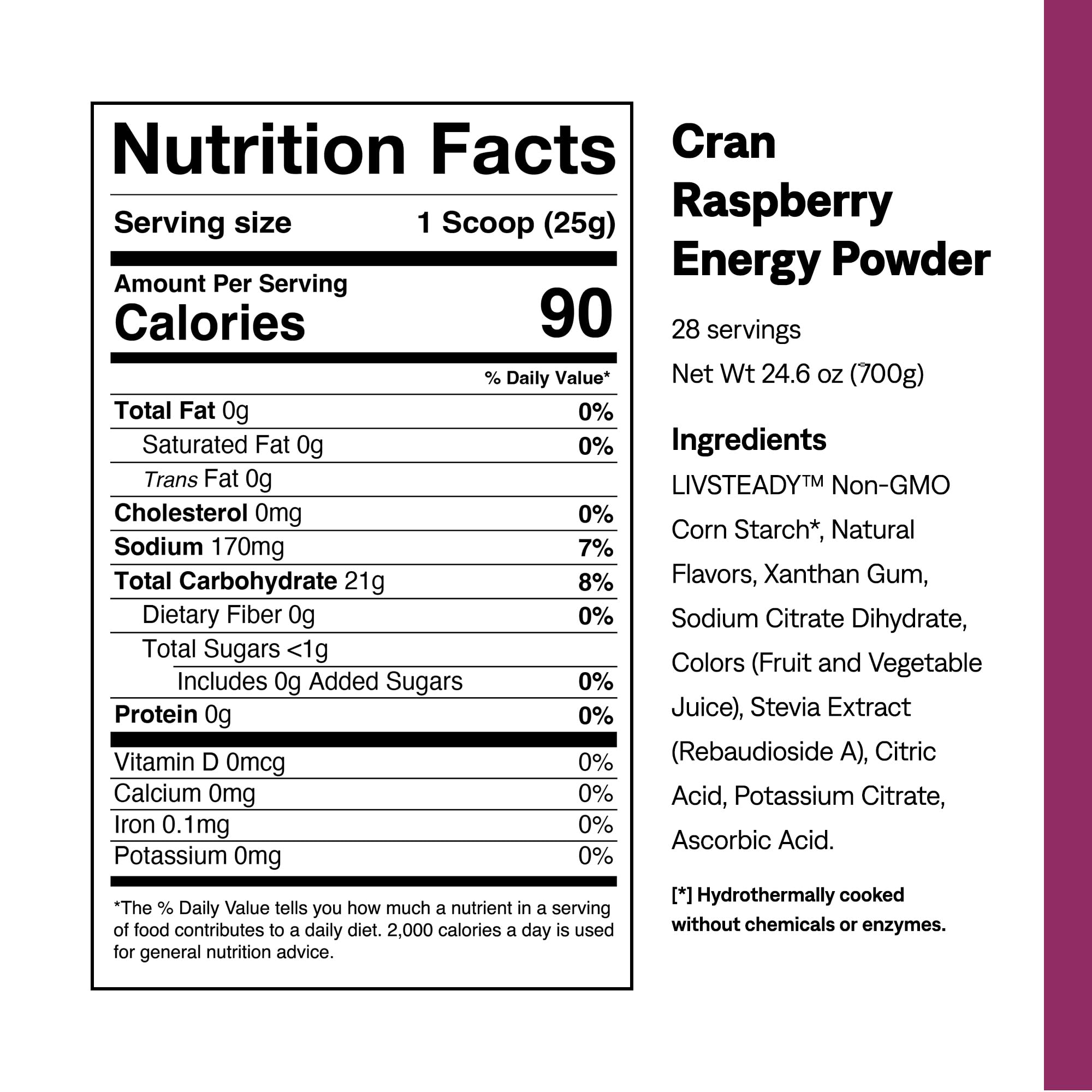 Glass of UCAN Cran-Raz showing smooth mix and hydration.
