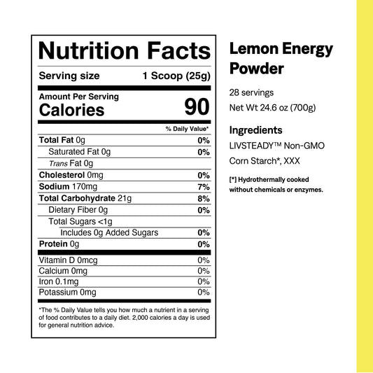 Glass of UCAN Energy Powder Lemon drink ready for a workout