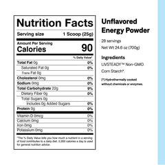 UCAN ingredient panel highlighting LIVSTEADY plant-based energy